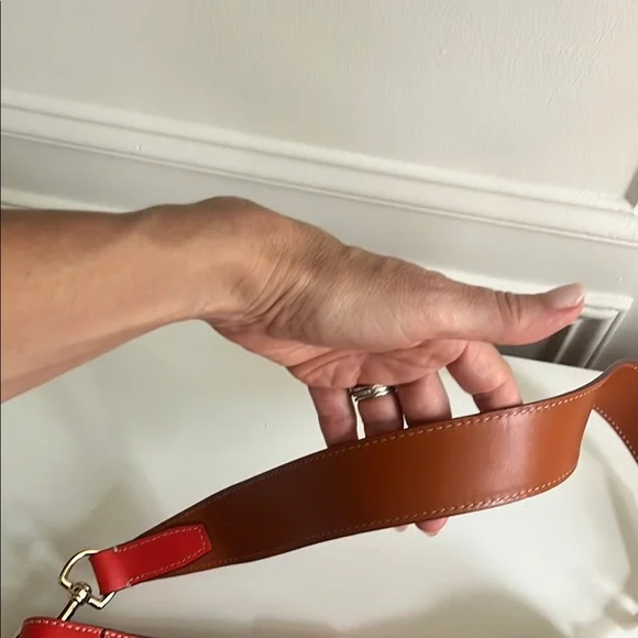 Dooney & Bourke Orange Leather Shoulder Bag - Picture 7 of 13